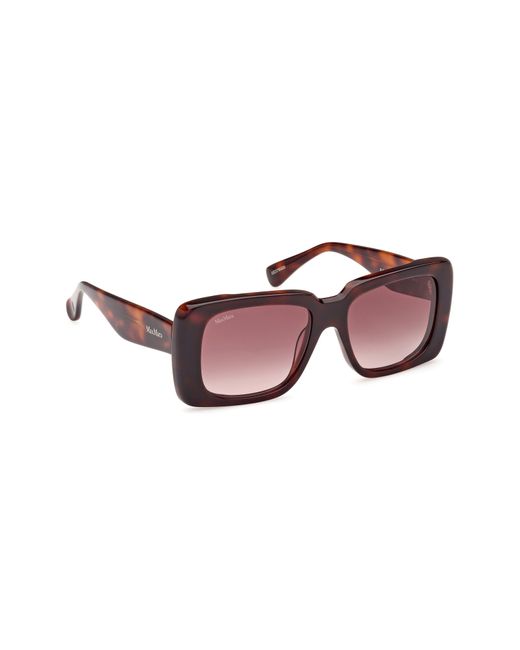 Max Mara Pink 53mm Rectangular Sunglasses