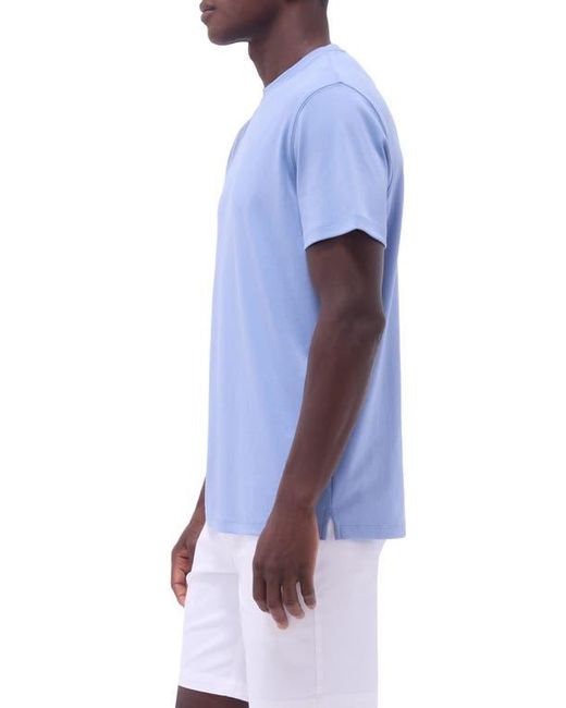 Bugatchi Blue Hank Solid Pima Cotton T-Shirt for men
