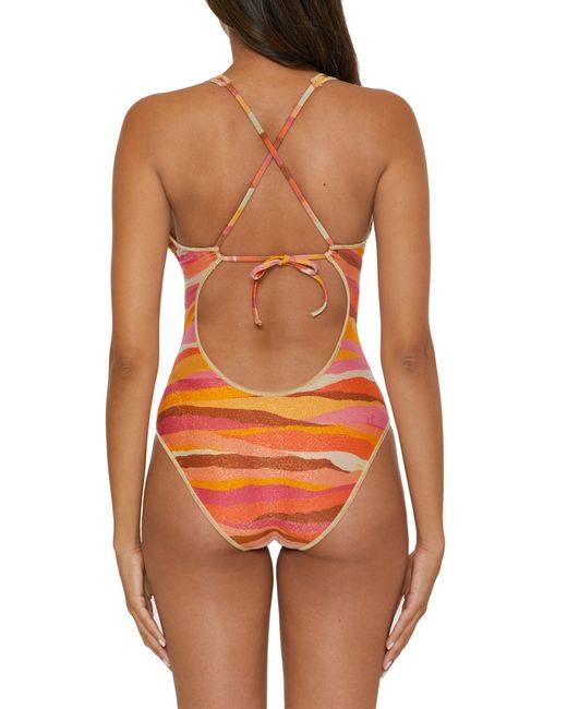 Becca Orange Canyon Sunset One-piece Swimsuit