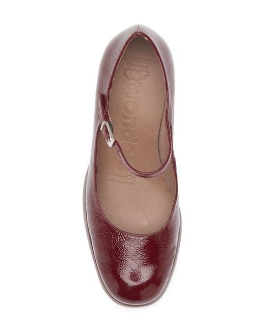 Wonders Red Mary Jane Platform Pump
