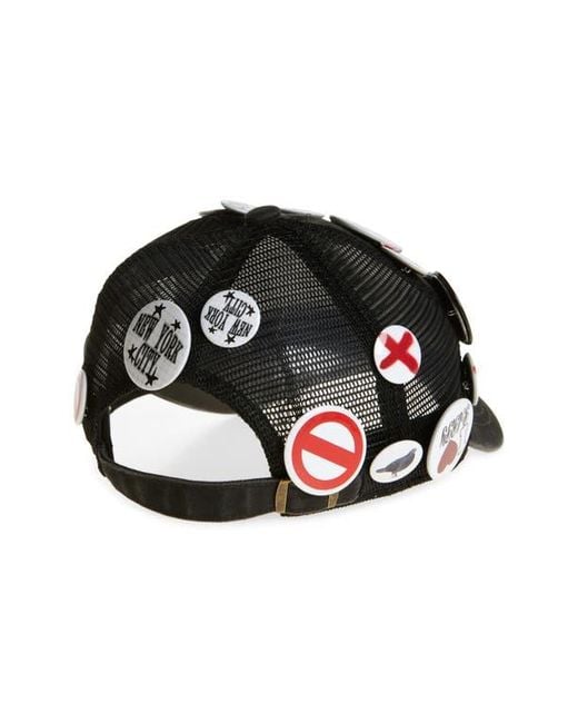 VAQUERA Logo Embroidered Trucker Hat With Pins in Black | Lyst