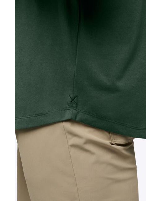 Cuts Green Ao Curved Hem Long Sleeve T-Shirt for men