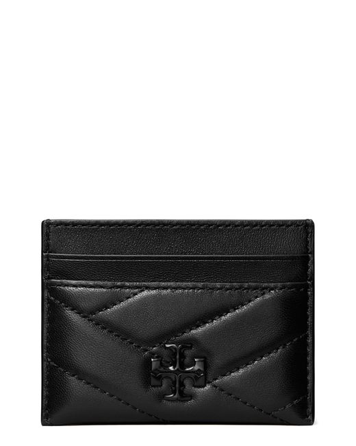 Tory Burch Black Kira Chevron Quilted Leather Card Case
