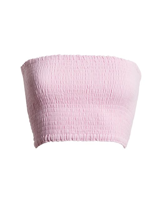 Sea Level Pink Sunset Strapless Cotton Gauze Cover-up Top