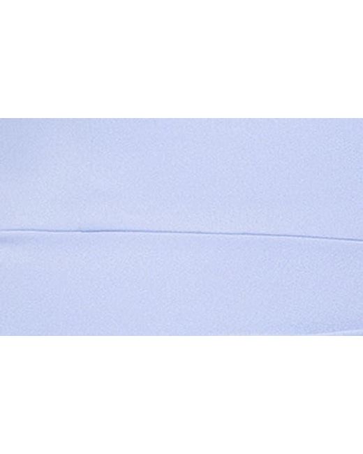 Xscape Evenings Blue Ruffle Scuba Crepe Gown