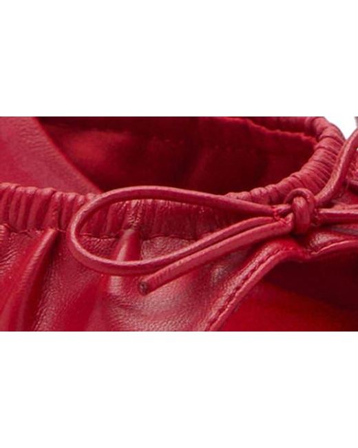 Mango Red Bow Detail Slide Sandal