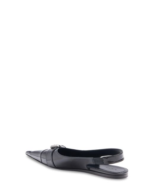 Givenchy White Voyou Pointed Toe Slingback Ballet Flat
