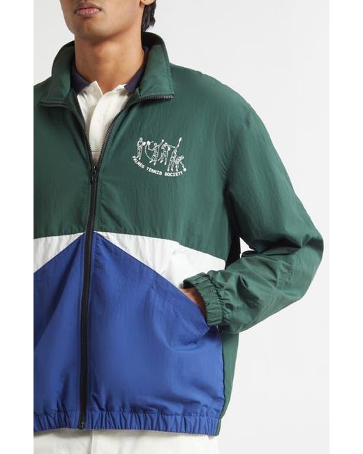 Palmes Green Practice Recycled Nylon Track Jacket for men
