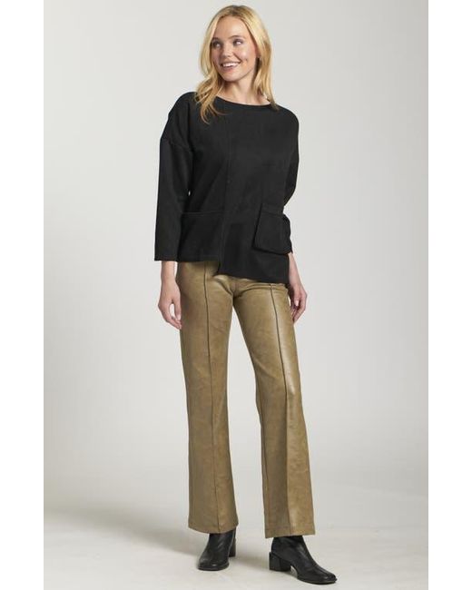 Apny Black Asymmetric Pullover