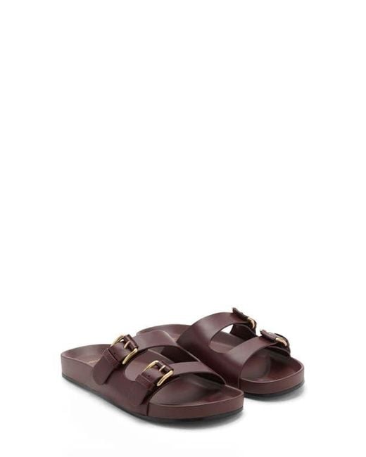Mango Brown Two-Strap Sandal