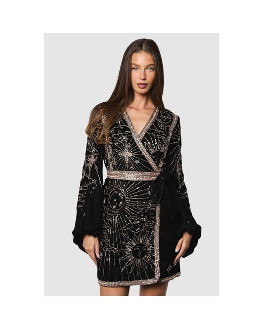 coast party sequin velvet wrap mini dress Sequin Navy Mini Wrap Dress Coast Party Sequin Celestial Velvet Wrap Mini Dress