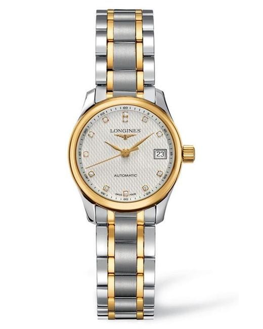 Longines Metallic Master Automatic Diamond Bracelet Watch, 25.5Mm