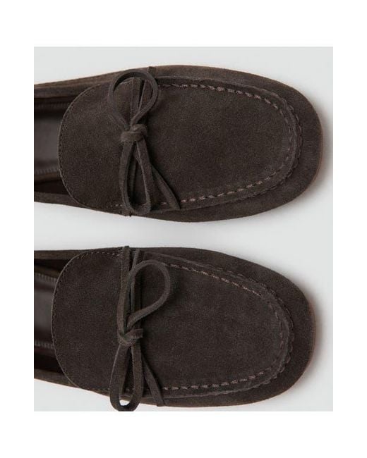 Mango Black Suede Bow Loafer