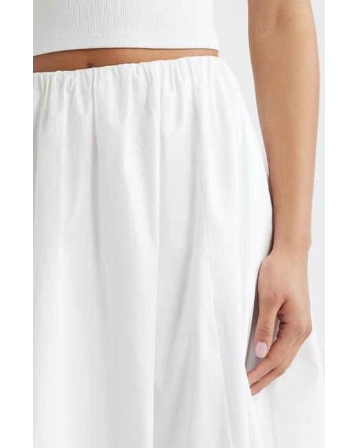 Open Edit White Bubble Midi Skirt
