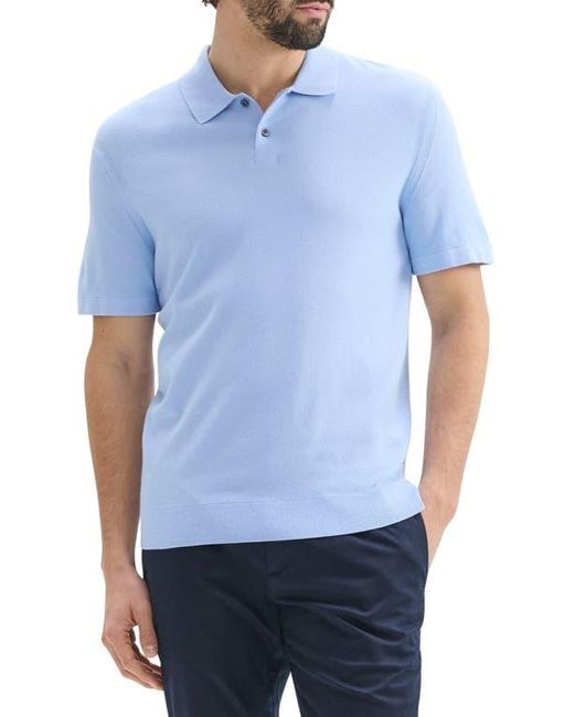 Theory Blue Goris Grid Light Performance Polo for men