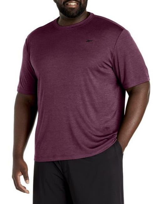 Reebok Purple Big & Tall Id Train Melange Performance Tee for men
