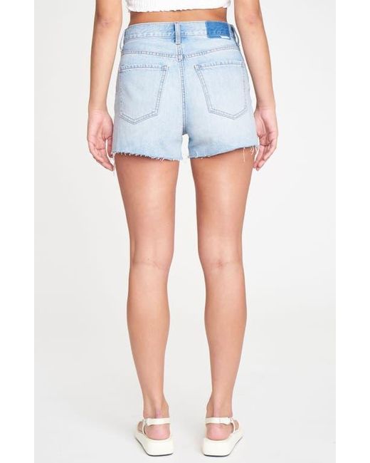 DAZE Blue Troublemaker High Waist Distressed Denim Cutoff Shorts