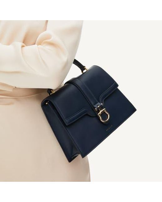 Radley Blue Kentucky Derby Ss25 Flapover Satchel Bag