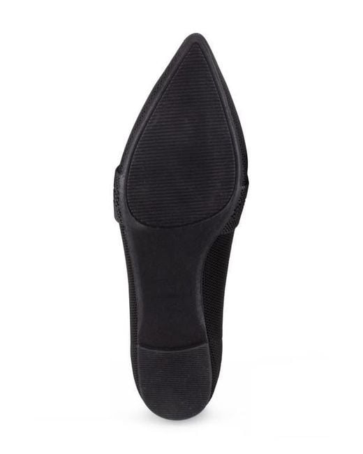 Tahari Black Montserrat Pointed Toe Flat