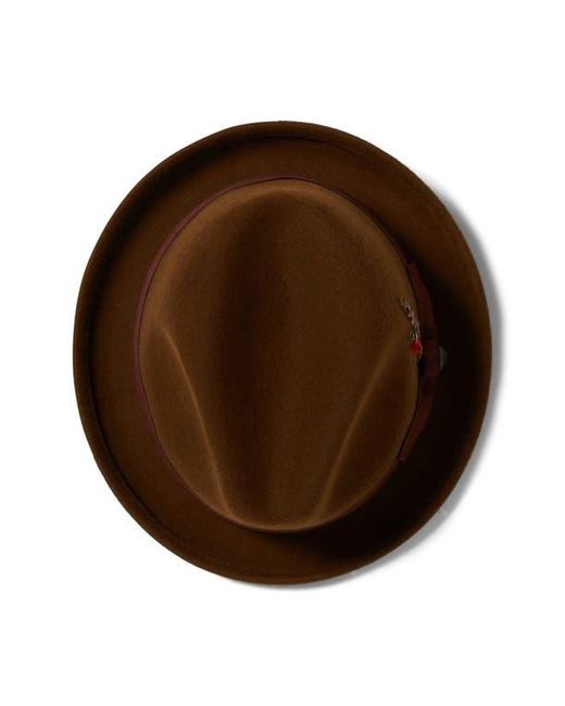 Brixton Brown Gain Wool Fedora for men