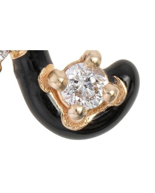 Bea Bongiasca Metallic Single Mini Loop Diamond Stud Earring