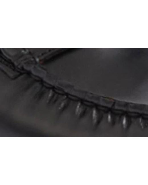 L.K.Bennett Black Manon Block Heel Penny Loafer