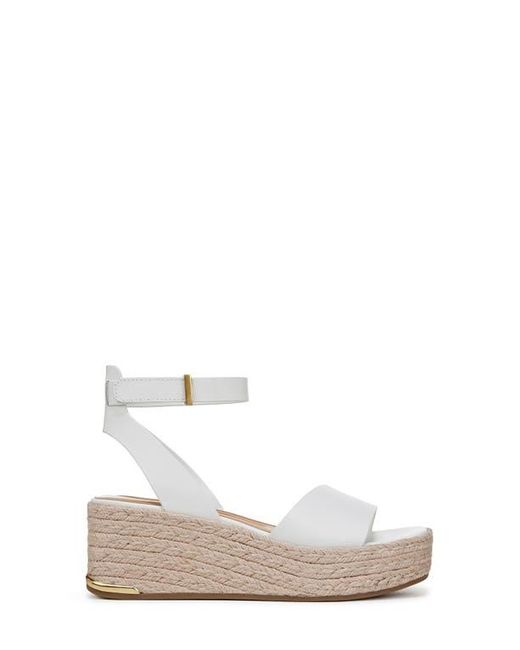 Franco Sarto White Tiffany Platform Wedge Sandal