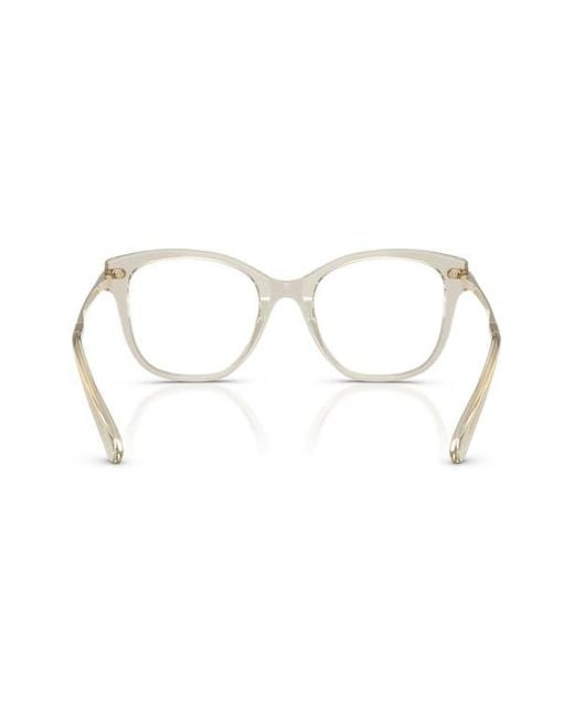Swarovski Brown 49Mm Crystal Embellished Square Optical Glasses