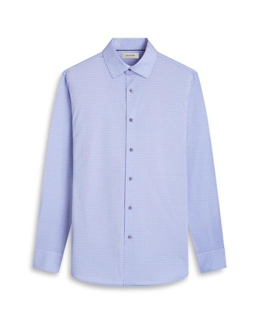 Bugatchi Blue James Ooohcotton Geo Print Button-Up Shirt for men