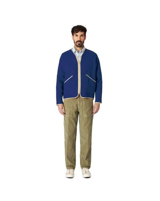 Fortela Blue Virgin Wool Jacket for men