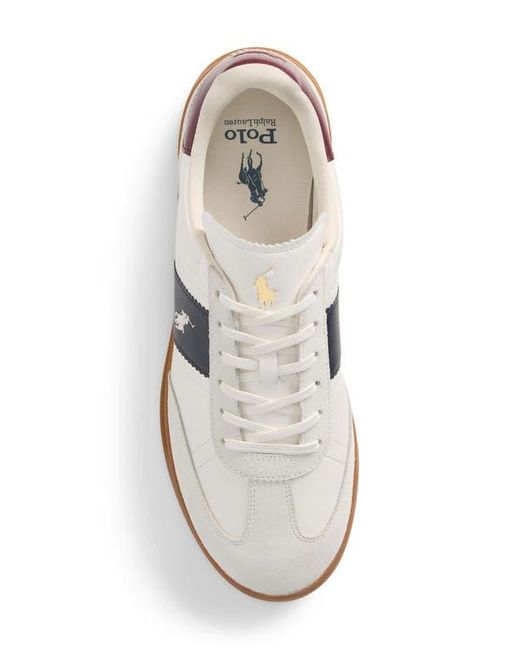 Polo Ralph Lauren White Heritage Aera Sneaker for men