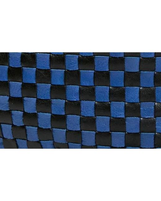 Clare V. Blue Petit Moyen Woven Messenger Bag