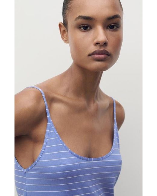 Mango Blue Stripe Cotton Nightgown