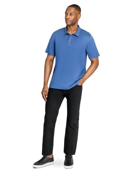 W.r.k. Blue Solid Reworked Slim Fit Polo for men