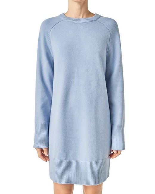 English Factory Blue Crew Sweater Dress