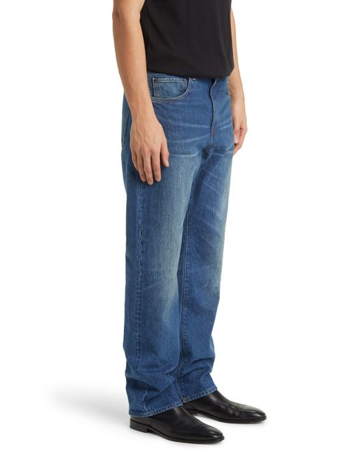 BLK DNM Blue 55 Relaxed Straight Leg Organic Cotton Jeans for men