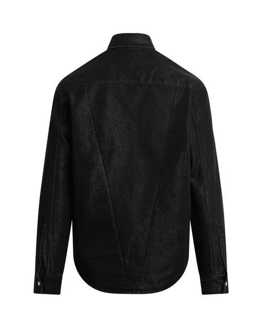 Hudson Black Snap-Up Denim Overshirt for men