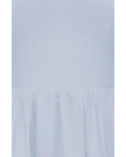 House Of Cb Blue Lolita Corset Cotton Blend Fit & Flare Dress