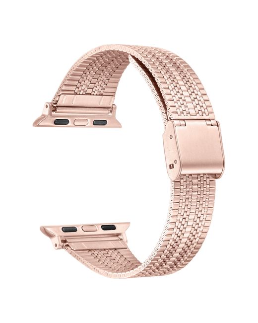 The Posh Tech White Eliza Stainless Steel Apple Watch Watchband for men