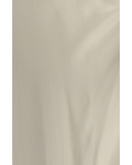 TOPSHOP White Long Sleeve Wrap Midi Shirtdress
