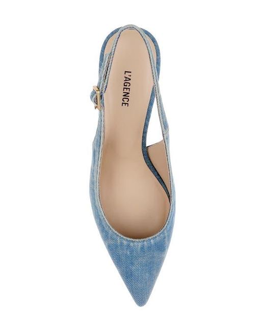 L'Agence Blue Vichy Slingback Pump
