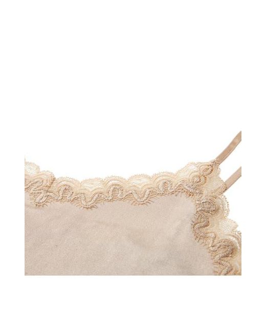 Uwila Warrior Natural Soft Silk Lace Trim Camisole