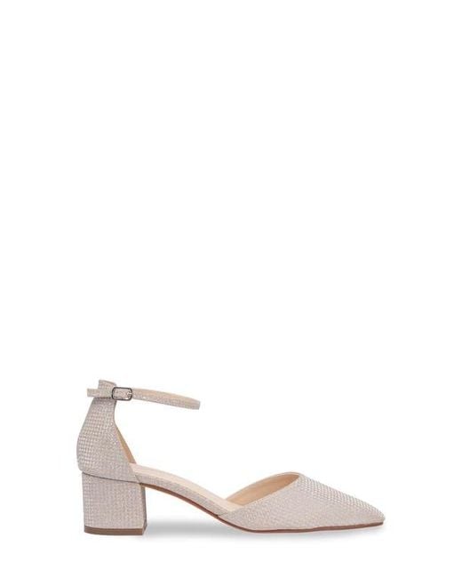 Touch Ups White Tegan Ankle Strap Pointed Toe Pump