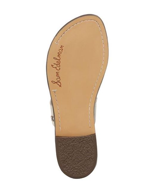 Sam Edelman White Gabi Two-Strap Slide Sandal