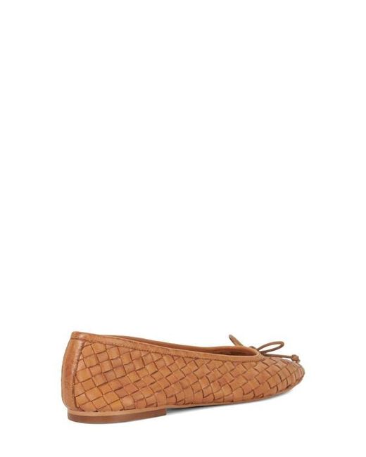 Dune Brown Heat Leather Ballet Flat
