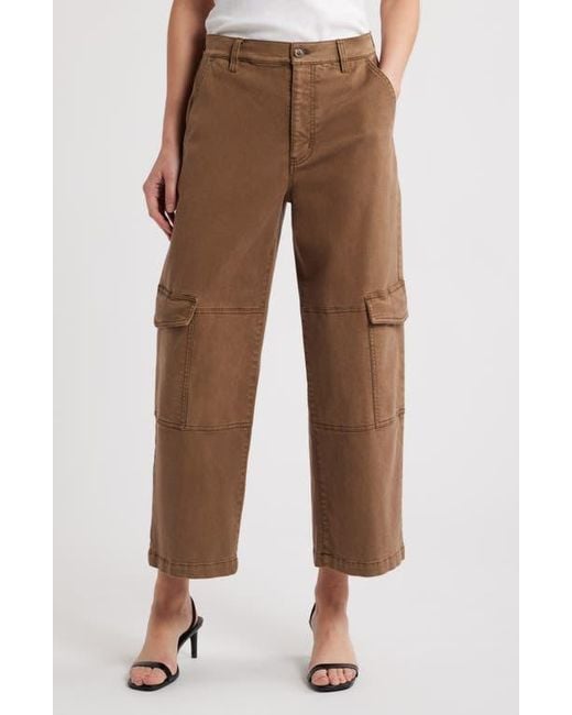 FRAME Brown The Station Crop Cargo Pants