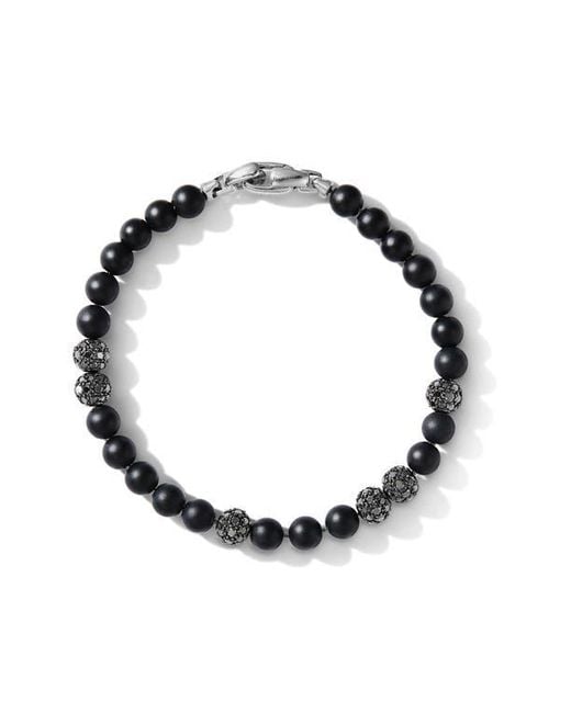 David Yurman Black Spiritual Beads Bracelet for men