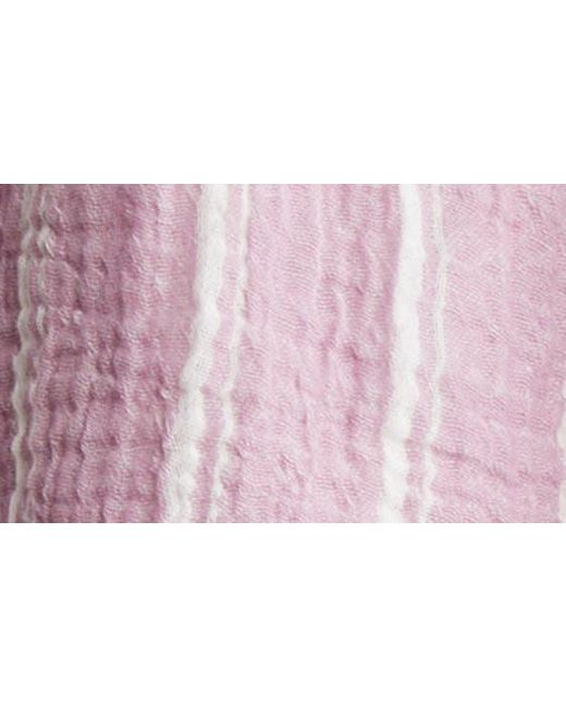 Nordstrom Gray Stripe Cotton Scarf
