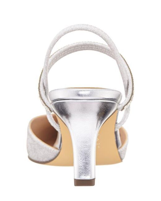 Nina White Billie Slingback Pointed Toe Pump