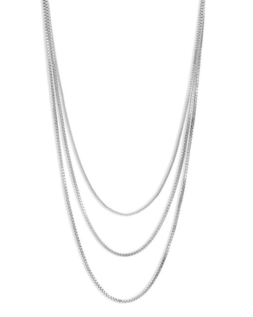 Nordstrom White 3-tier Layered Necklace